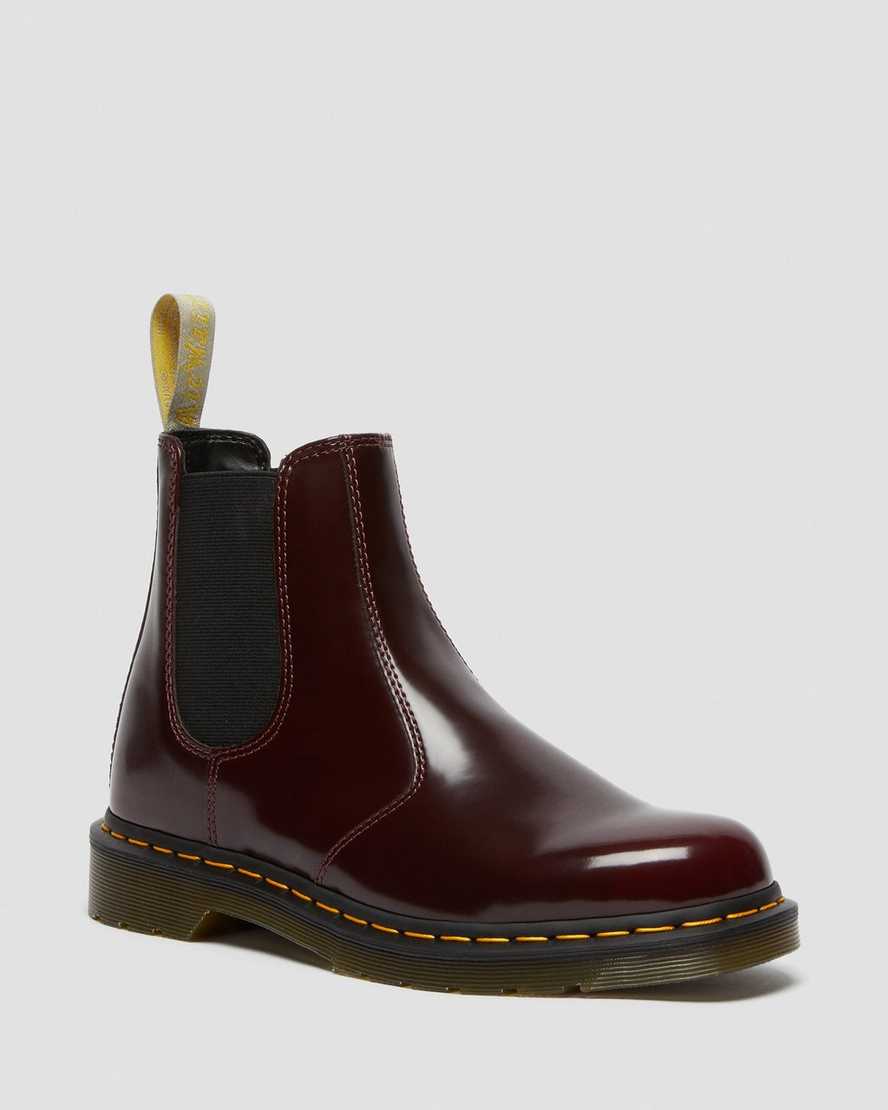 Dr. Martens Vegan 2976 Erkek Chelsea Bot - Bot Kırmızı |QXARO1890|